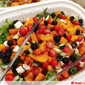 Oven Roasted Pumpkin & Feta with Balsamic Glaze & Mesclun Salad