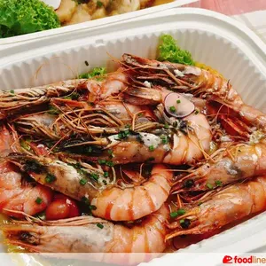 Grilled King Prawns with Citrus Herb Butter