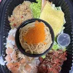 On & On Prosperity Cold Platter<br>smoked duck crepe, truffle capellini, marinated octopus, cantonese prawn salad, marinated jellyfish