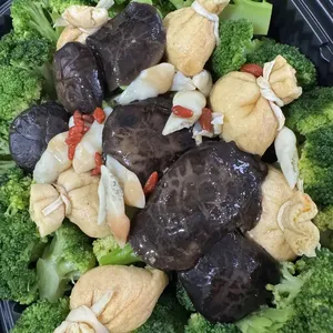 Australian Broccoli with Gui Fei Abalone<br>served with fortune bag & chinese mushrooms