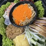 On & On Diners Prosperity Cold Platter<br>smoked duck crepe, truffle capellini, marinated octopus, cantonese prawn salad, marinated jellyfish
