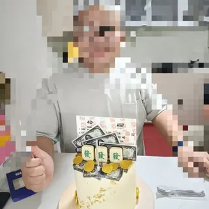 Lottery Ticket Longevity Cake with Mahjong Tiles (Size: 6 Inch Single Tier) (Flavour: Signature 55% Belgian Chocolate Cake) (Money Pulling: Yes) (Message (up to 50 characters): Yes (do write the message in the ordering form, under comments box))