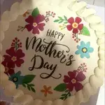 Mother's Day Cake | Printed Cake 7 Inch (Flavour: Mix Fruits) (Message on the cake (Short & Sweet): Yes - Write message on remark) (Big Candles: 5) (Small Candles: 1)