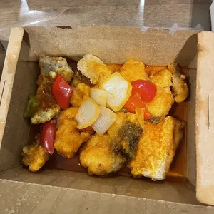 Fried Garoupa Steak with Sweet & Sour Sauce