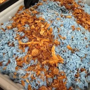 Butterfly Blue Pea Rice (V)<br>shallot, coriander, supergarlicfied oil