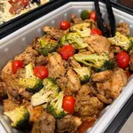 Grilled Farm Fresh Chicken<br>secret cajun spice blend, housemade pesto, charred broccoli