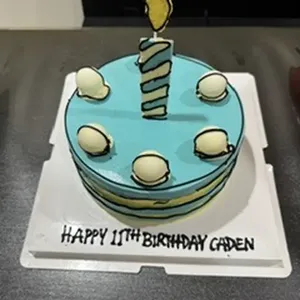 TCM05 Comic Candle (Weight: 7 Inch) (Eggless: No) (Flavour: Cookies and cream) (Big candles: 1) (Small candles: 9) (Message On Cake: (Short & Sweet): Yes (do write the message in the ordering form, under comments box))