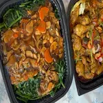 鲍鱼菇菠菜 Spinach w/Abalone Mushroom