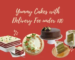 Yummy Cakes with Delivery Fee under $10