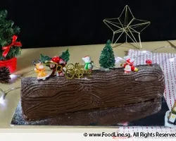 Signature Christmas Premium Chocolate Log Cake (Whole) | Customer Photo | Intercontinental Catering Pte Ltd