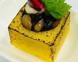 Polenta Cake With Olives, Pinenuts & Pomegranate (V) | Customer Photo | Amici Events And Catering