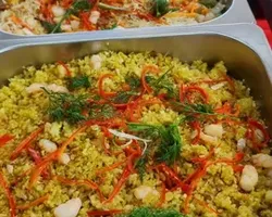 Crab Meat Garlic Fried Rice<br> Fragrant garlic-fried rice tossed with sweet crab meat, offering a rich,savory, and delectable seafood-infused dish. | Customer Photo | BBQ Chef