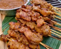 Jumbo Chicken Satay<br> Succulent chicken skewers marinated and grilled to perfection, served with a rich,creamy peanut sauce for a flavorful bite. | Customer Photo | BBQ Chef