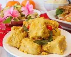 Fried Japanese Tofu with Salted Egg Sauce | Customer Photo | Bijan