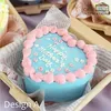Click to see more photos of Design A - Blue Heart Bento Cake