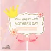 Click to see more photos of Cake tag - paper - White with Ribbon & Crown