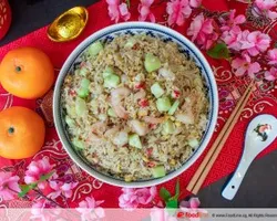 Jade Fried Rice w/ Seafood & Cashew Nuts金银玉宝 海鲜炒饭 | Customer Photo | D'Fine Catering Services Pte Ltd