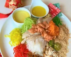 发财素鱼生Prosperity Vegetarian (Bailing Mushroom) Yu Sheng (10 pax) | Customer Photo | Delizio Catering Pte Ltd