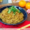 香菇韭菜港式蛋炒面 Wok Fried Hong Kong Egg Noodle with Mushroom and Yellow Chives | Customer Photo | Delizio Catering Pte Ltd