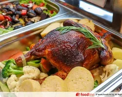 Roasted Poulet with Chestnut Stuffing in Old-Fashioned Gravy | Customer Photo | Delizio Catering Pte Ltd