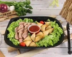Smoked Duck Breast & Curry Samosa | Customer Photo | ECreative Catering Pte Ltd