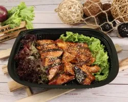 Baked Salmon w Teriyaki Sauce | Customer Photo | ECreative Catering Pte Ltd