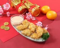 Seafood Croquettte With Mentaiko Mayo Sauce 海鲜炸丸子美乃滋酱 | Customer Photo | ECreative Catering Pte Ltd