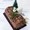 Click to see more photos of Chocolate & Red Velvet Christmas Log Cake Layered with Chocolate Cream (600G)