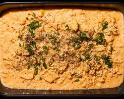 Hearty Scrambled Eggs<br>toasted black pepper, butter, italian parsley<br>vegetarian, contains dairy, egg | Customer Photo | Grain