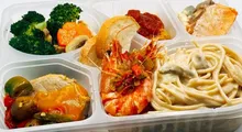 Compartment Bento with Chicken Carbonara Spaghetti | Intercontinental Catering Pte Ltd