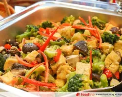 Braised Tofu w/Shitake Mushroom & Broccoli | Customer Photo | Island Catering Services Pte Ltd