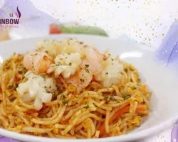 Lemon Basil Seafood Pasta | Customer Photo | Le Rainbow Catering