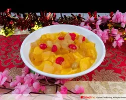 Mango Pudding with Fruit Cocktail | Customer Photo | QQ Catering