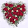 Click to see more photos of RR014: 19 Red Roses arranged in Heart-Shape