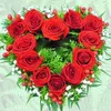 Click to see more photos of RR032: Red Roses arranged in heart shape
