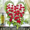 Click to see more photos of RR034: 36 Red Roses Heart-Shape Table arrangement