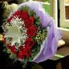 Click to see more photos of RR038: 12 Red Roses With Lily Hand Bouquet