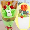 Click to see more photos of RR065: Mini Cactus Garden With 3 Red Roses & Bear Hand Bouquet