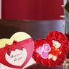 Click to see more photos of SR036: Handmade Rose Soap & Mini Bear In Heart-Shape Box