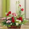Click to see more photos of TB076: Pink Gerbera & Red Roses Flowers Table Arrangement