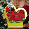 Click to see more photos of RR055: 10 Red Roses Arrangement in Heart Portable Flower Bo