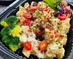 Egg Potato Salad with Raisin | Customer Photo | Spark and Flame Catering (The Flame Cafe N Spark Restaurant)