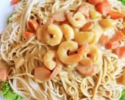 Japanese Style Creamy Curry Shrimp Pasta | Customer Photo | Spark and Flame Catering (The Flame Cafe N Spark Restaurant)