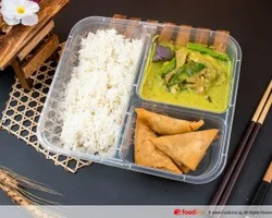 Green curry c rice w Samosa | Customer Photo | THAI YOU UP